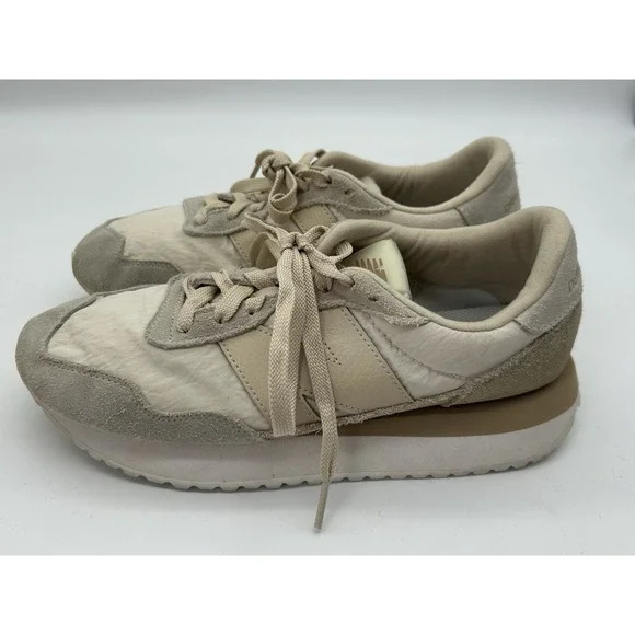 New Balance 237 Sneaker Womens 9 Cream Shoe Running Jogging Performance Gym - Picture 2 of 11